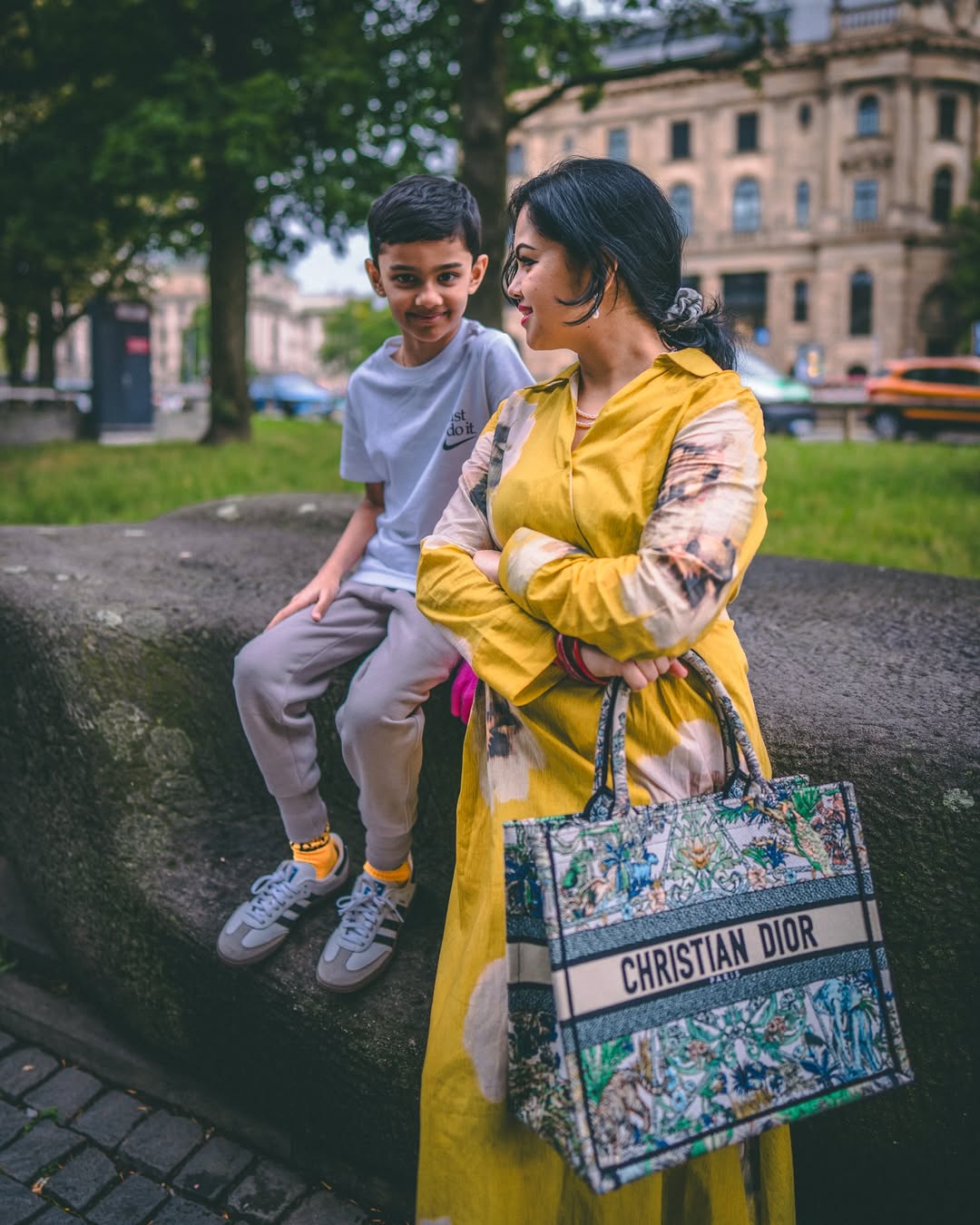 With mom in Europe